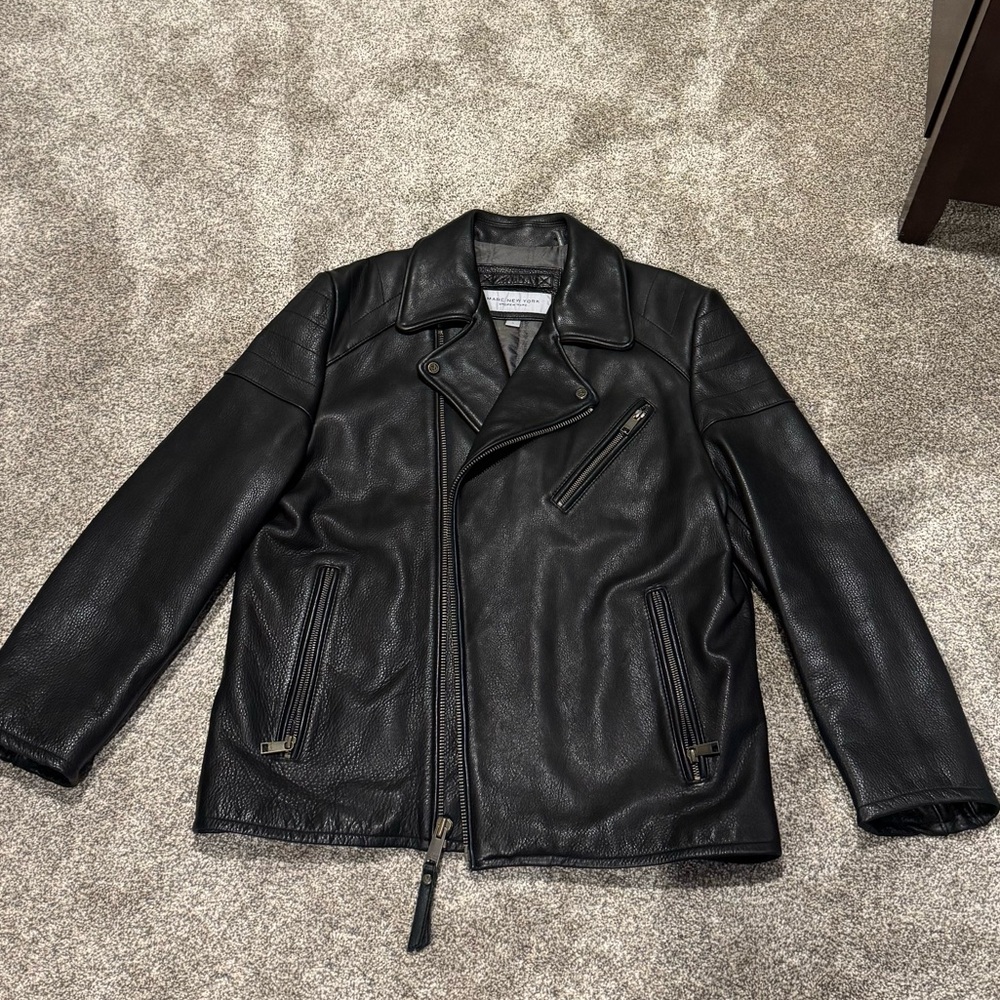 Andrew Marc (Marc New York) Black Real Vintage Men’s Leather Jacket